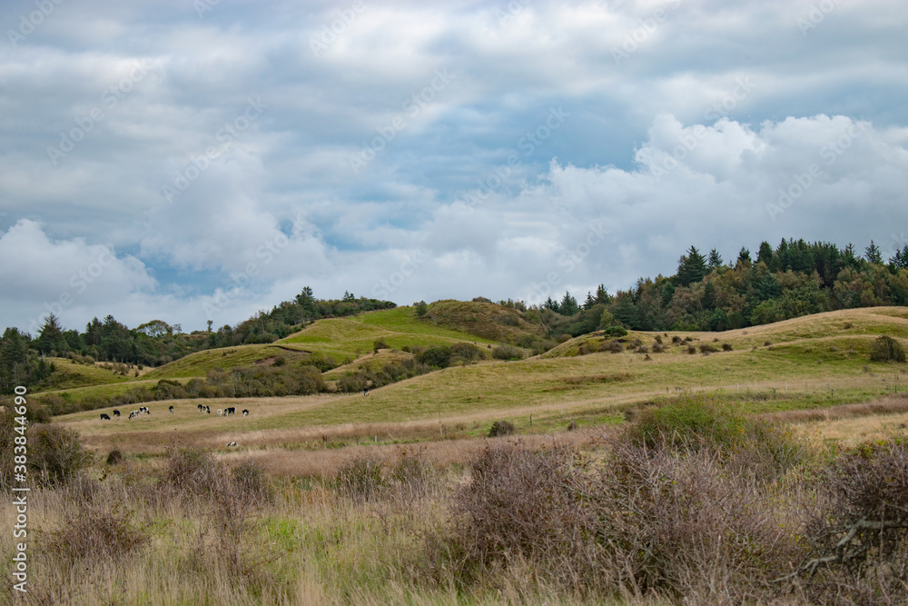 landscape with hills and clouds landscape with hills and clouds