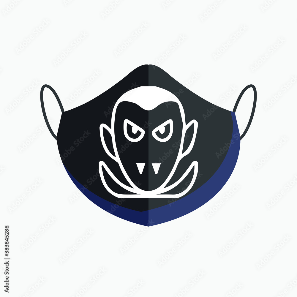 Halloween medical face protection as a symbol for disease control and virus infection and coronavirus or covid-19 Halloween medical face protection as a symbol for disease control and virus infection and coronavirus or covid-19
