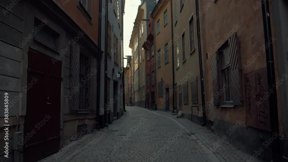 Old cozy colorful streets in stockholms old town city center Old cozy colorful streets in stockholms old town city center
