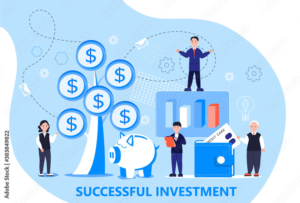 Planting money tree vector. Zero based budget concept. Business investment and financial growth illustration with tiny people. Save money, budget planning, and financial expenses for website Planting money tree vector. Zero based budget concept. Business investment and financial growth illustration with tiny people. Save money, budget planning, and financial expenses for website