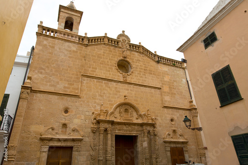 Menorca El Roser church in Ciutadella downtown at Balearics photo