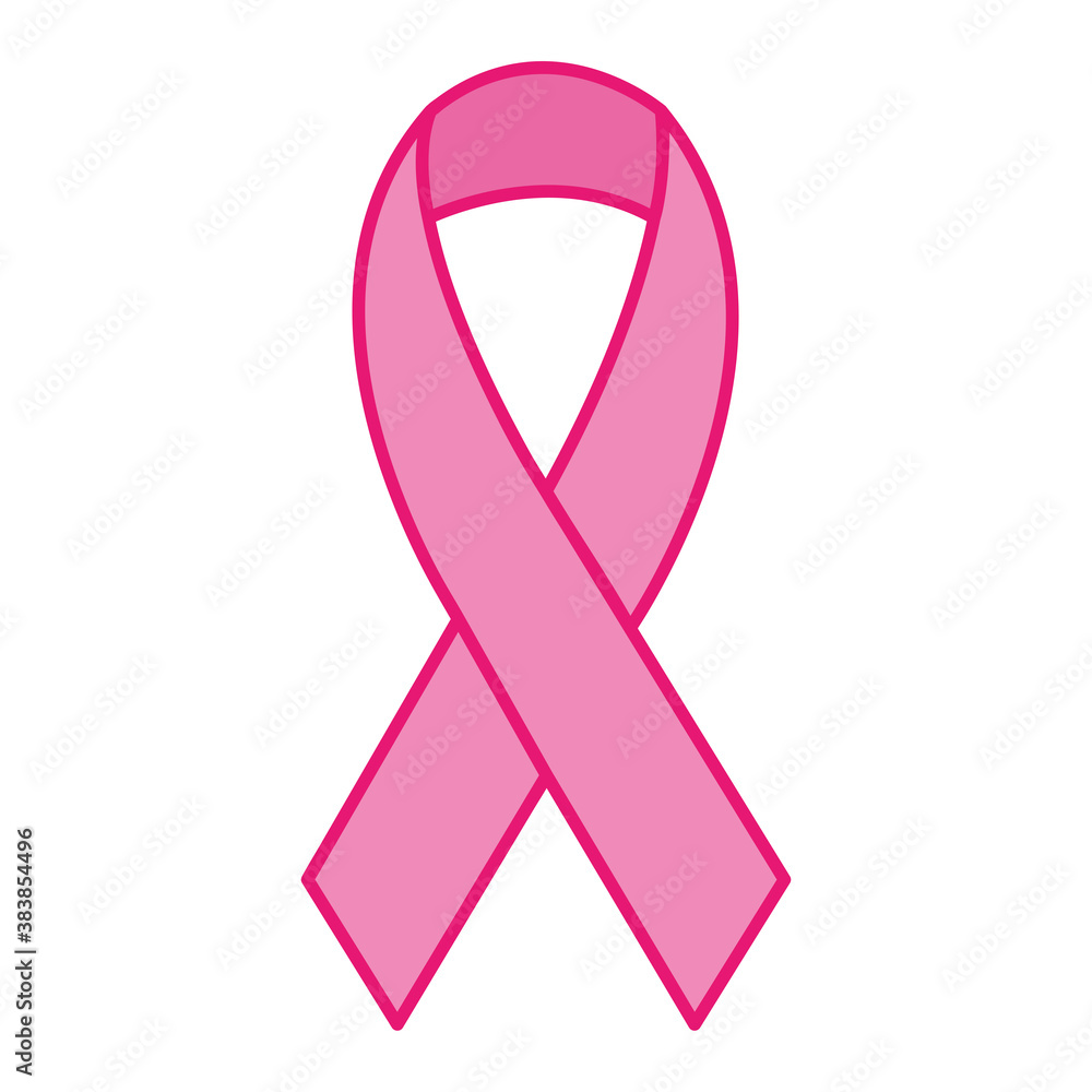 breast cancer ribbon line and fill style icon vector design breast cancer ribbon line and fill style icon vector design