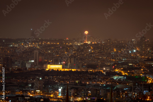 night view of the Ankara city