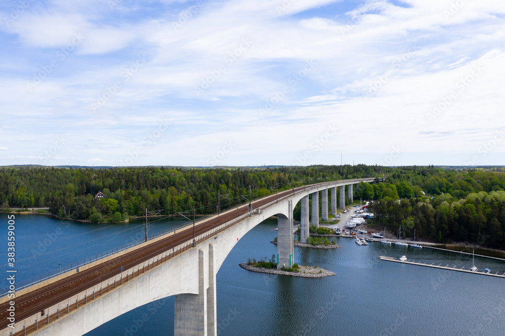 High angle view of bridge High angle view of bridge