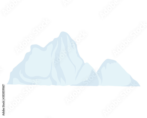 iceberg arctic block isolated icon