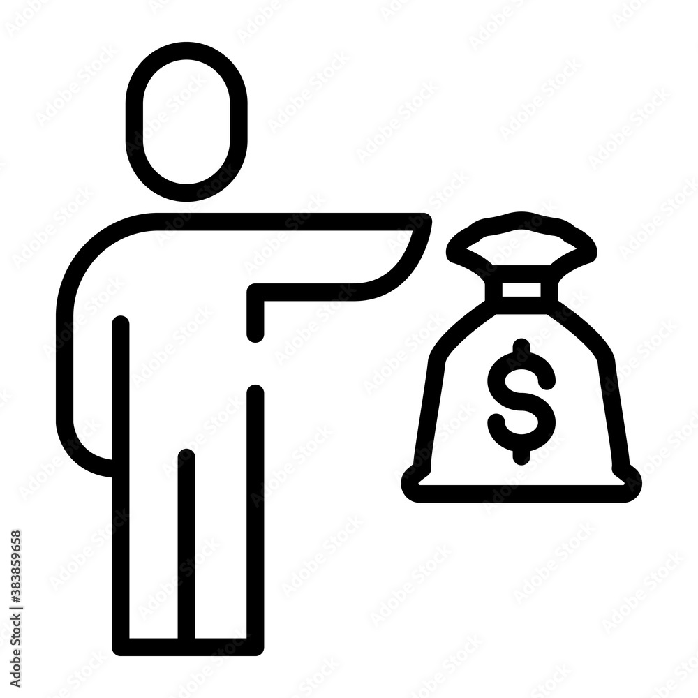 pixel perfect money donation line icon. vector illustration pixel perfect money donation line icon. vector illustration
