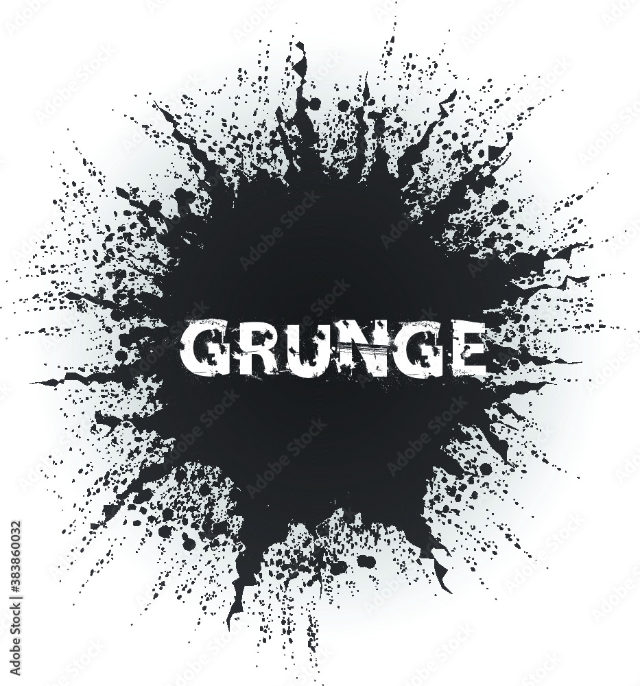 Grunge Black and White Distress Texture. vector