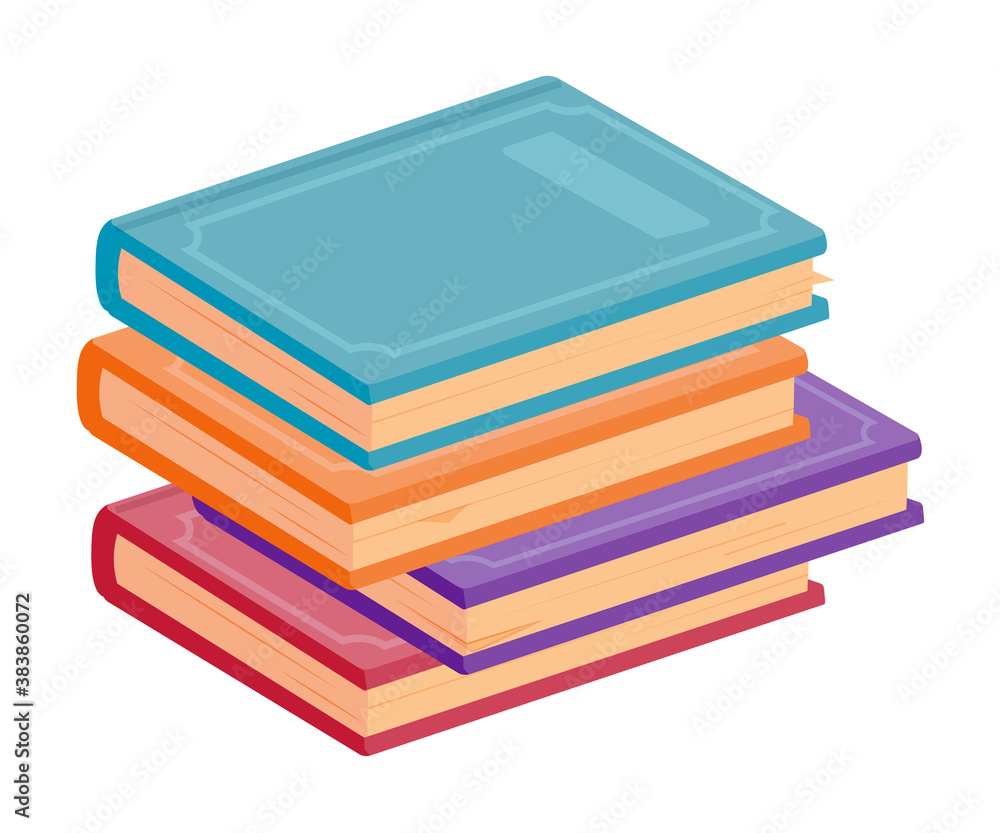 Hardback textbook, dictionary, encyclopedia stack isolated Hardback textbook, dictionary, encyclopedia stack isolated