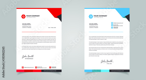Abstract Letterhead Design Modern Business Letterhead Design Template
