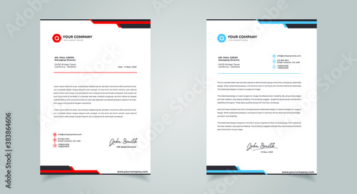 Abstract Letterhead Design Modern Business Letterhead Design Template 