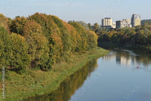 Neris river at autumn photo