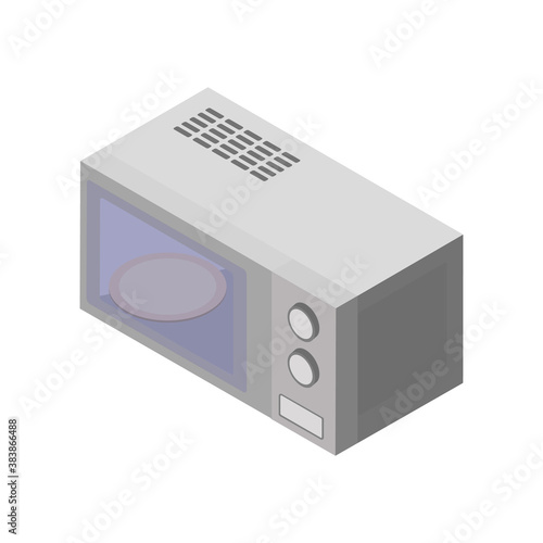 Isometric microwave icon.Microwave vector illustration isolated on white background.