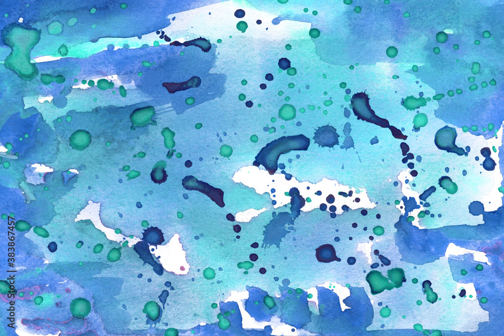 Space blue watercolor splash background Space blue watercolor splash background