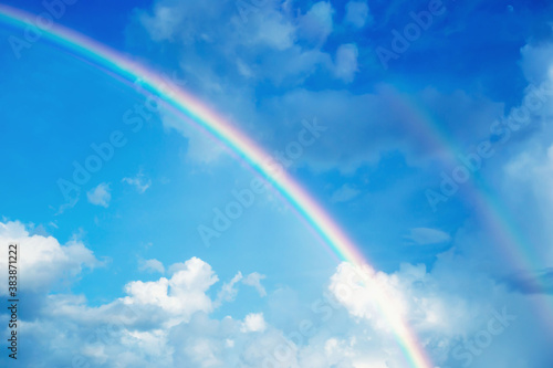 Beautiful rainbow photos Born naturally after rain © Krailas