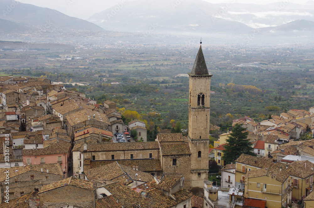 Overview of Pacentro (AQ) - one of the most beautiful villages in Italy: the town that gave birth to pop star Madonna and US Secretary of State Mike Pompeo - Abruzzo