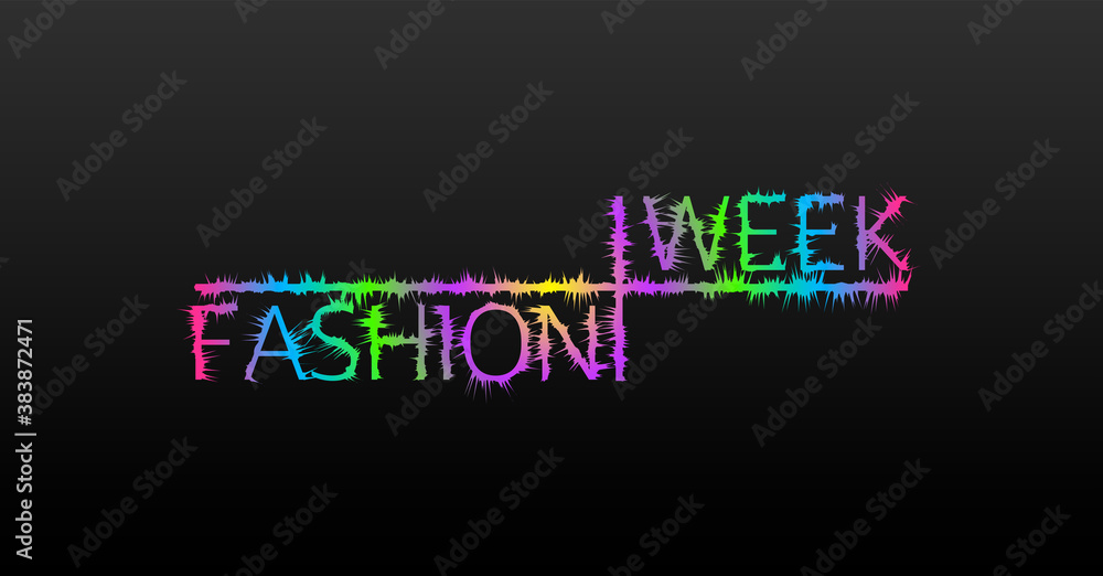 Fashion week con sfondo colorato