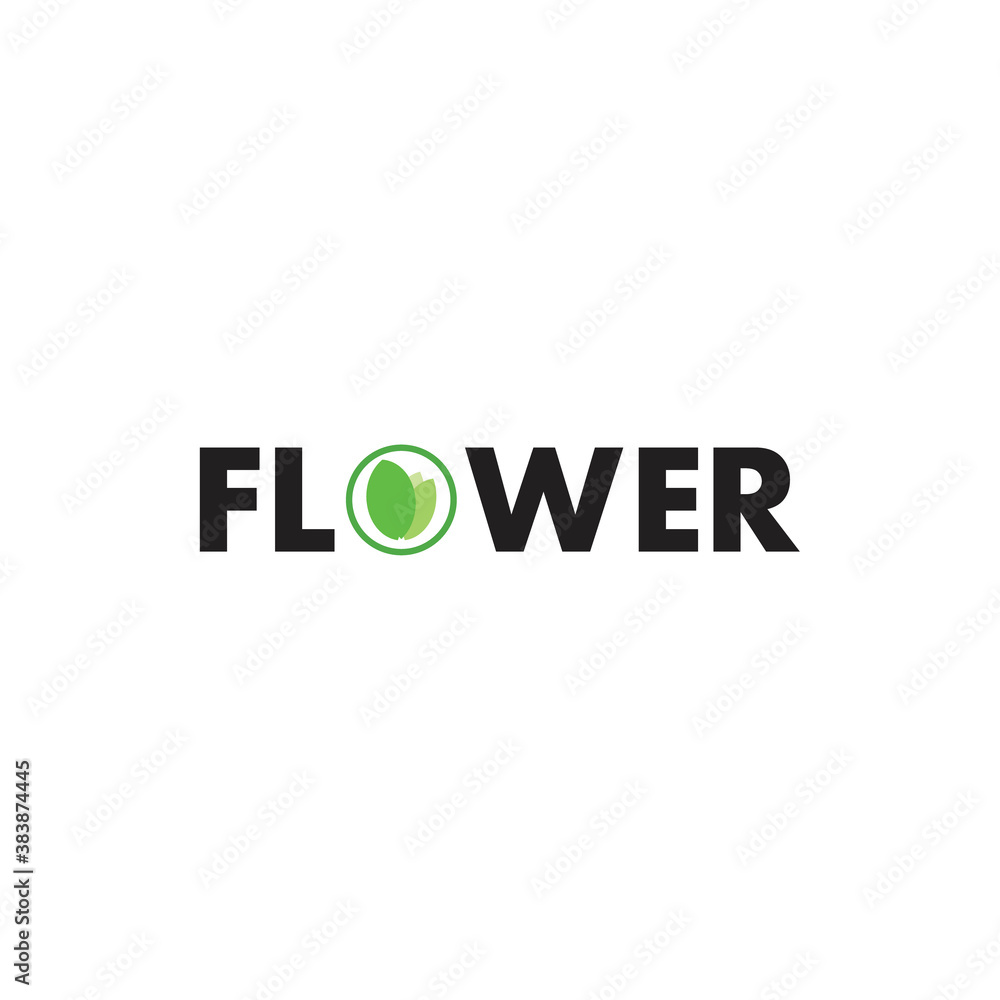Fototapeta premium FLOWER letter logo design vector