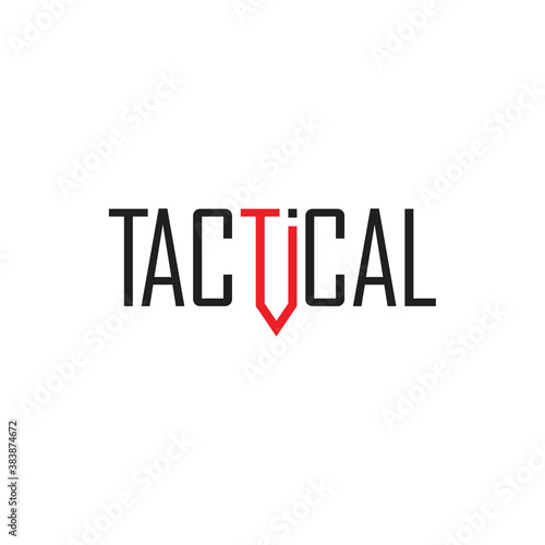 TACTICAL Shield logo design vector