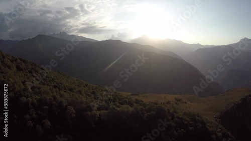 Caucasus, Ossetia. Archon Gorge. Evening. photo