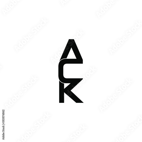 ack letter original monogram logo design