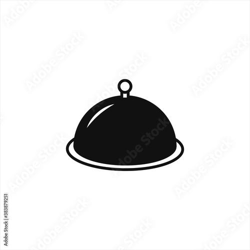 serving tray icon for your website, logo, app, UI, product print. Serving tray concept flat Silhouette vector illustration icon