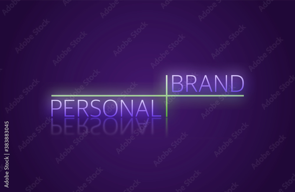 Personal brand con sfondo colorato