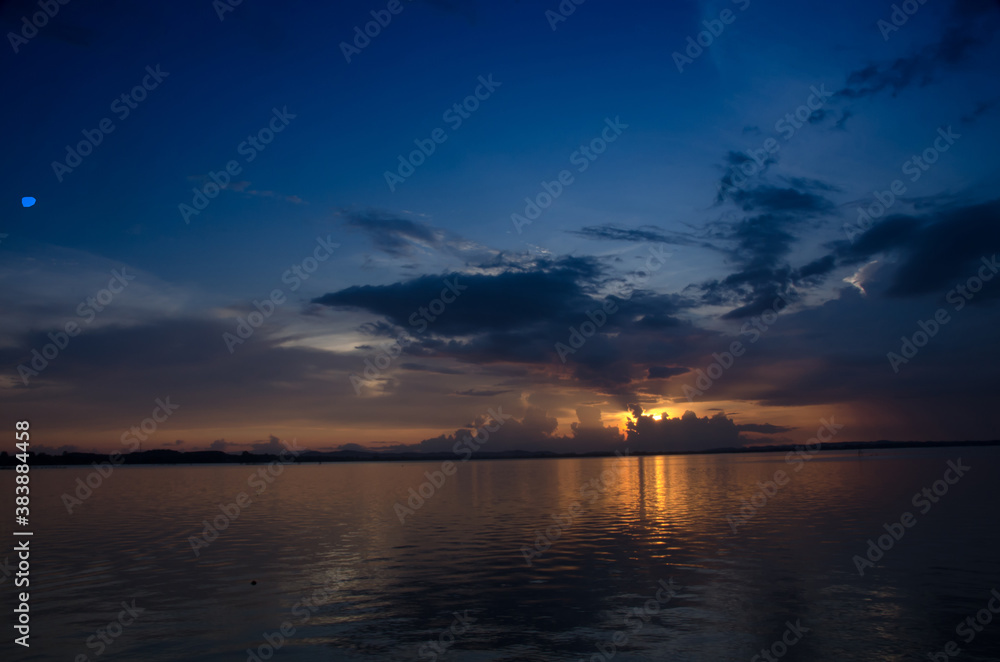 Red purple cloud Sunset lake background Dark red. Cloud Strom Red purple cloud Sunset lake background Dark red. Cloud Strom