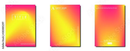 Blurred backgrounds set with modern abstract blurred color gradients. Templates collection for brochures, posters, banners, flyers and cards. Vector illustration.