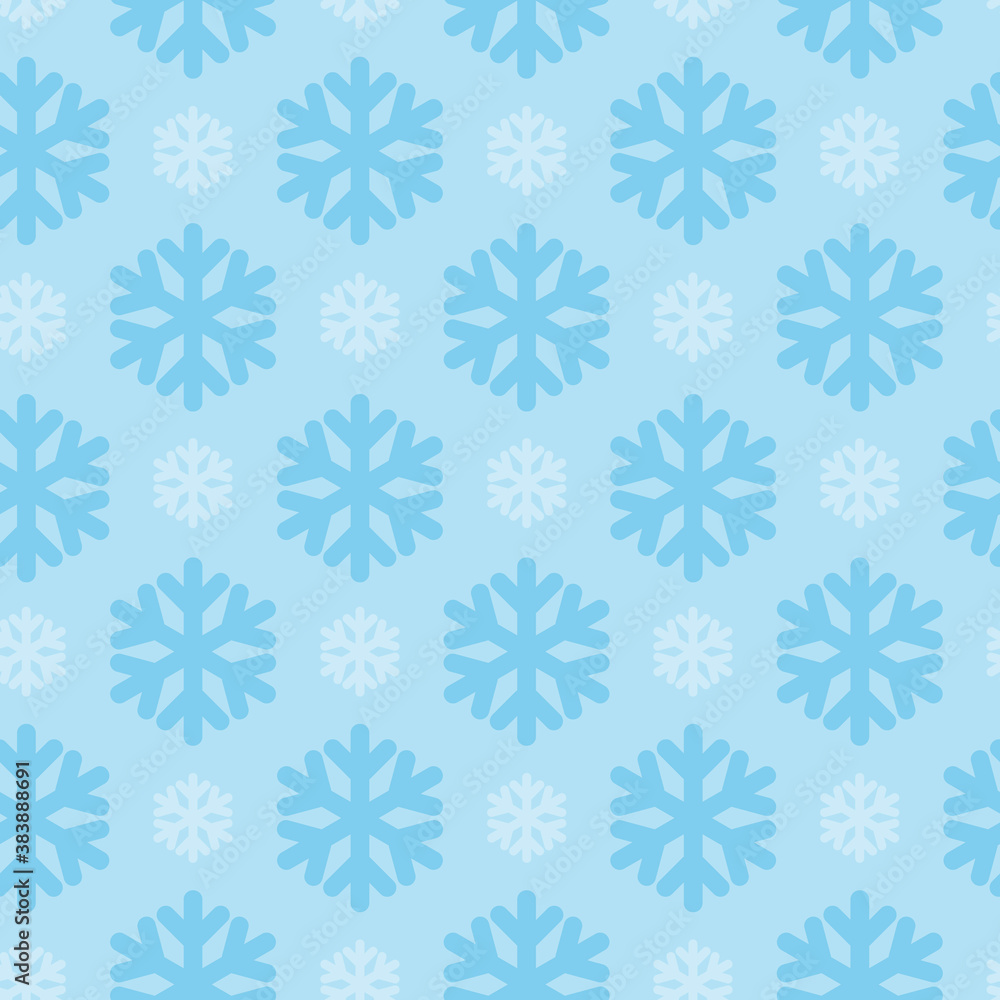 This is a seamless pattern of snowflakes on a blue background. Wrapping paper. Could be used for gift paper and Christmas, winter decorations. This is a seamless pattern of snowflakes on a blue background. Wrapping paper. Could be used for gift paper and Christmas, winter decorations.