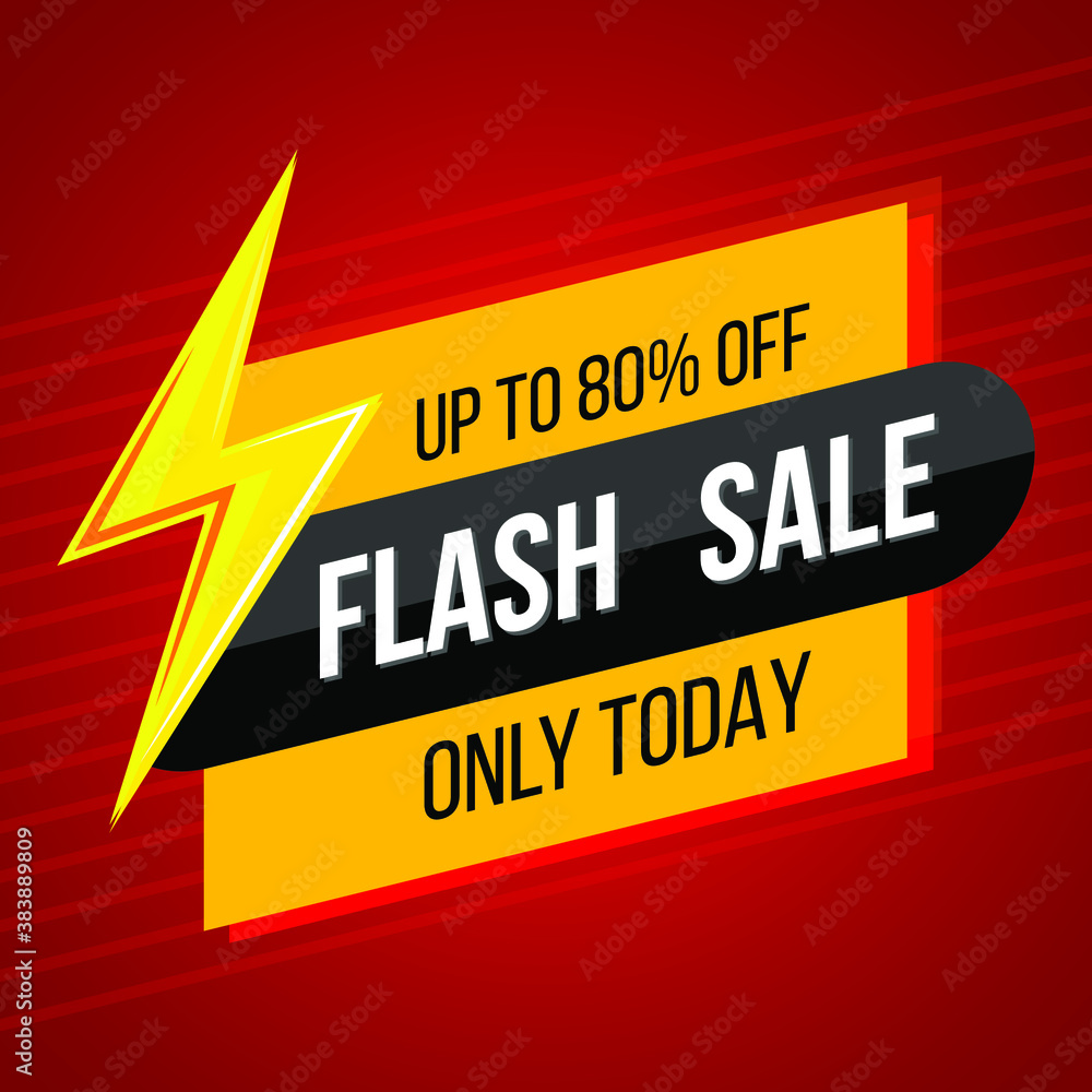 Flash Sale banner template design. Eps 10 vector illustration.