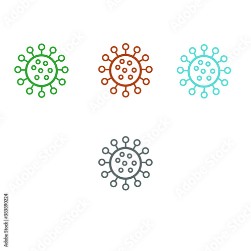 concept image of a virus on a white background, vector illustration