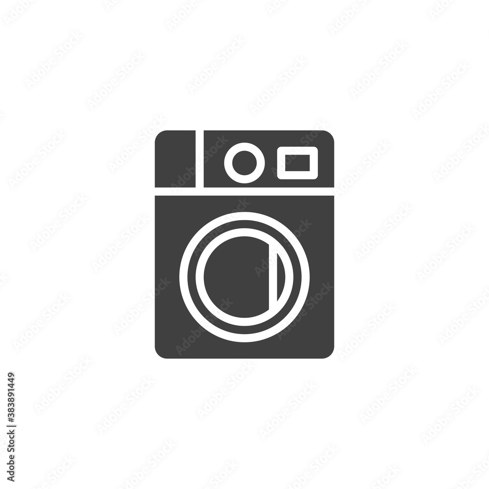 Wash machine vector icon Wash machine vector icon