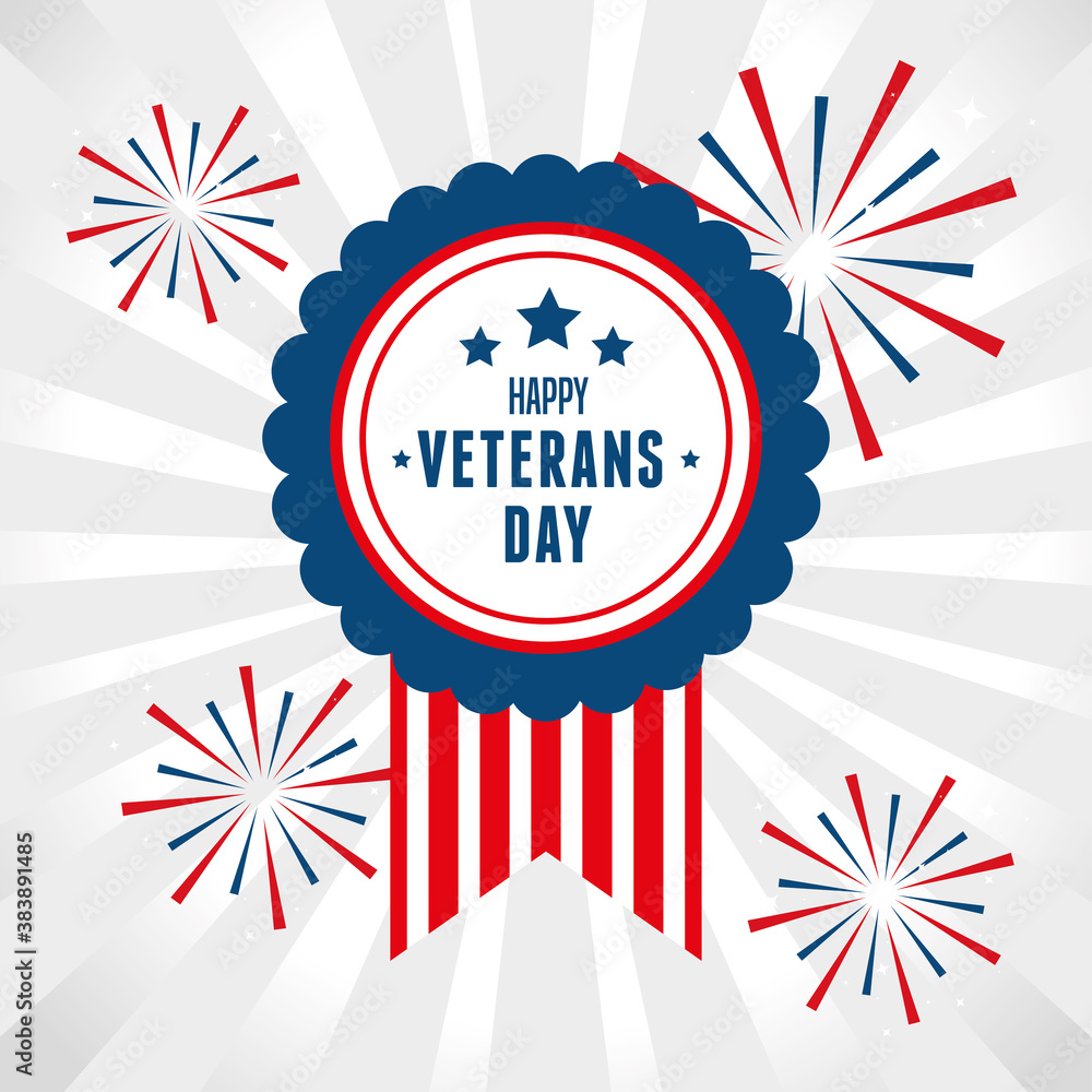 Obraz premium medals for veterans of war in united states vector illustration design