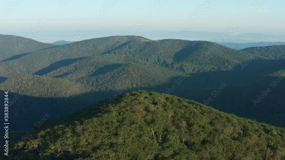 Cole Mountain, seen from Mount Pleasant Summit - Amherst County, Virginia - Summer - Dawn - Aerial Cole Mountain, seen from Mount Pleasant Summit - Amherst County, Virginia - Summer - Dawn - Aerial