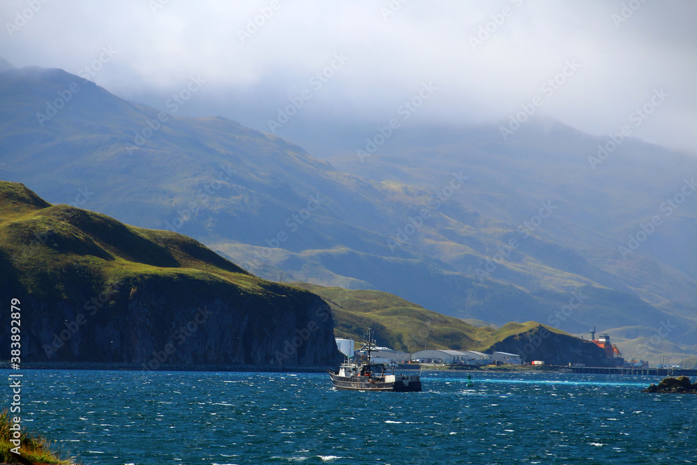 Alaska, Coast of Unalaska Island, Aleutian Islands, United States  