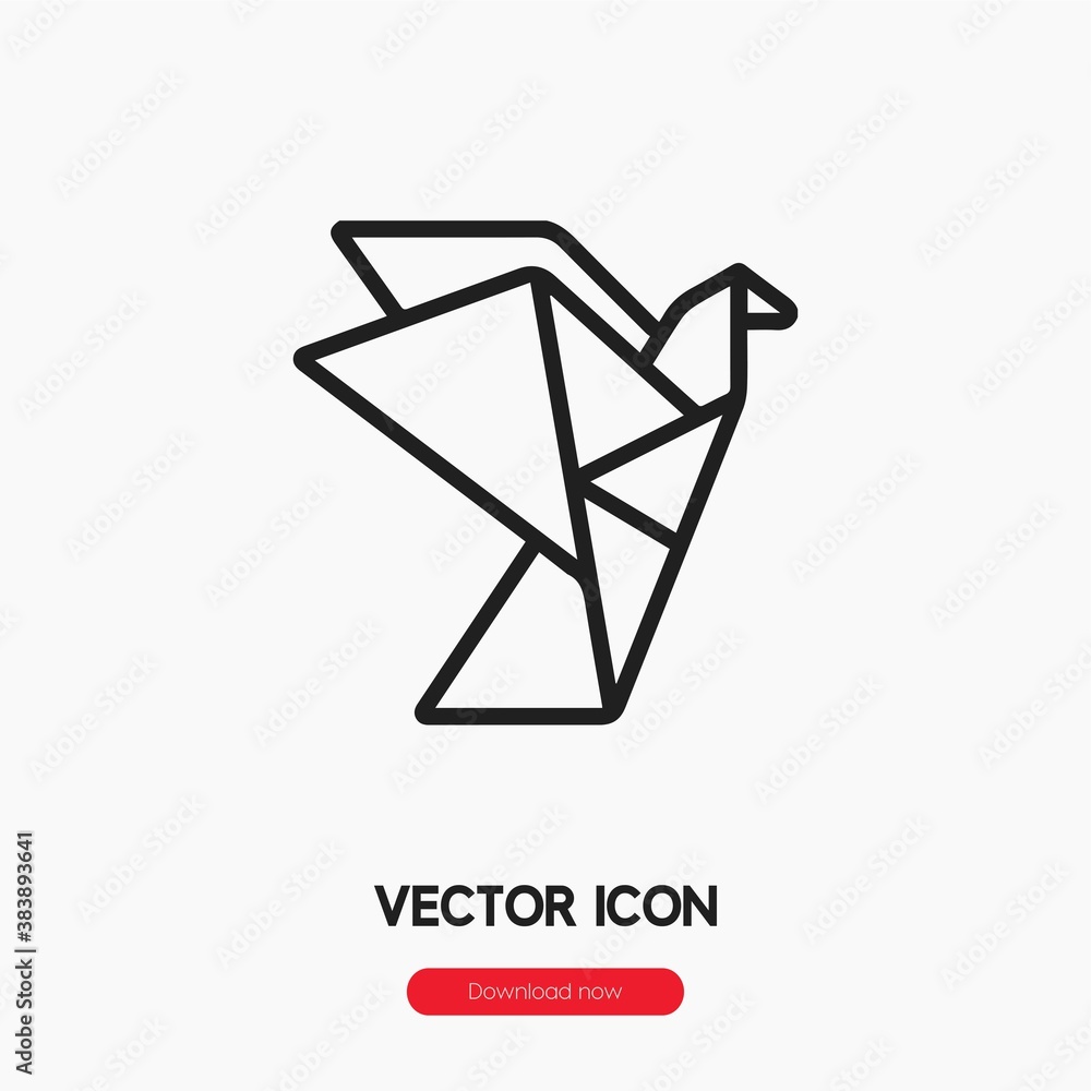 origami icon vector sign symbol origami icon vector sign symbol