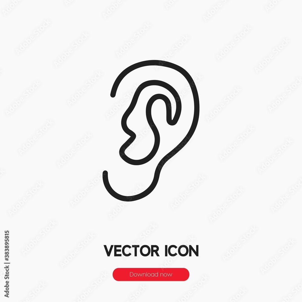ear icon vector sign symbol ear icon vector sign symbol