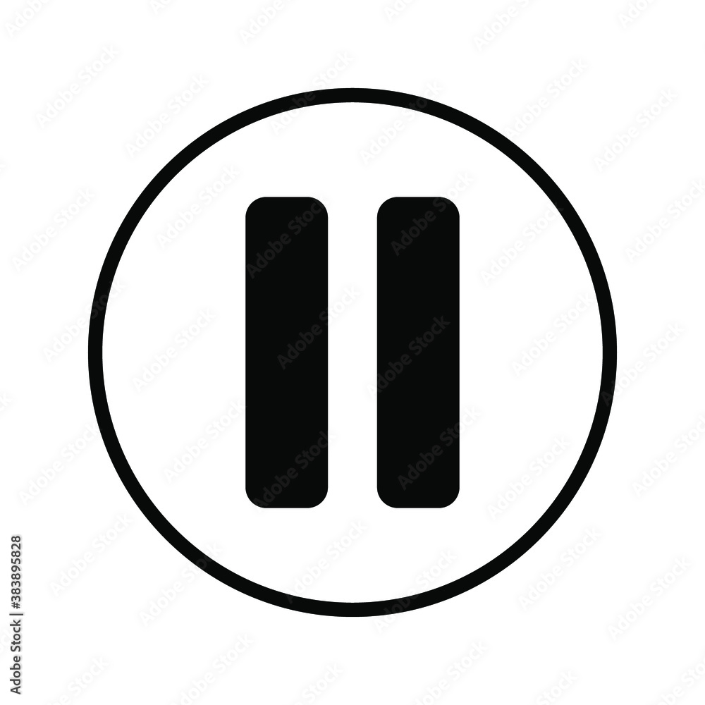 Play and pause button Vector icon. Video play button symbol vector illustration color editable. eps 10 Play and pause button Vector icon. Video play button symbol vector illustration color editable. eps 10