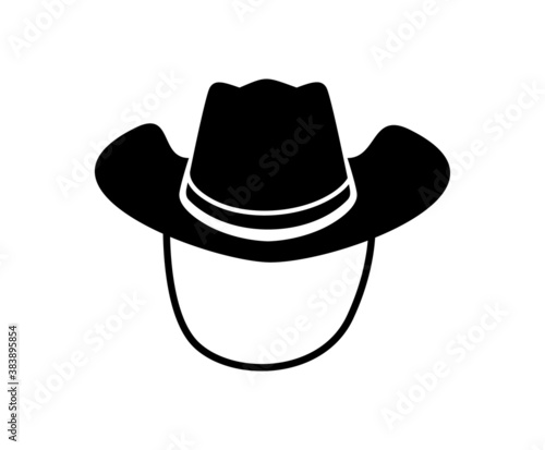 cowboy western hat icon vector isolated