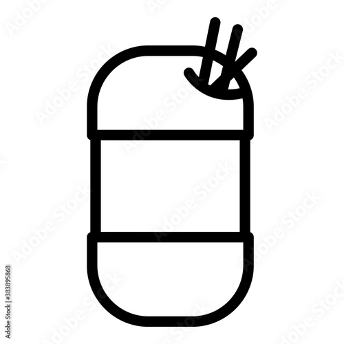 Box of toothpick icon. Outline box of toothpick vector icon for web design isolated on white background