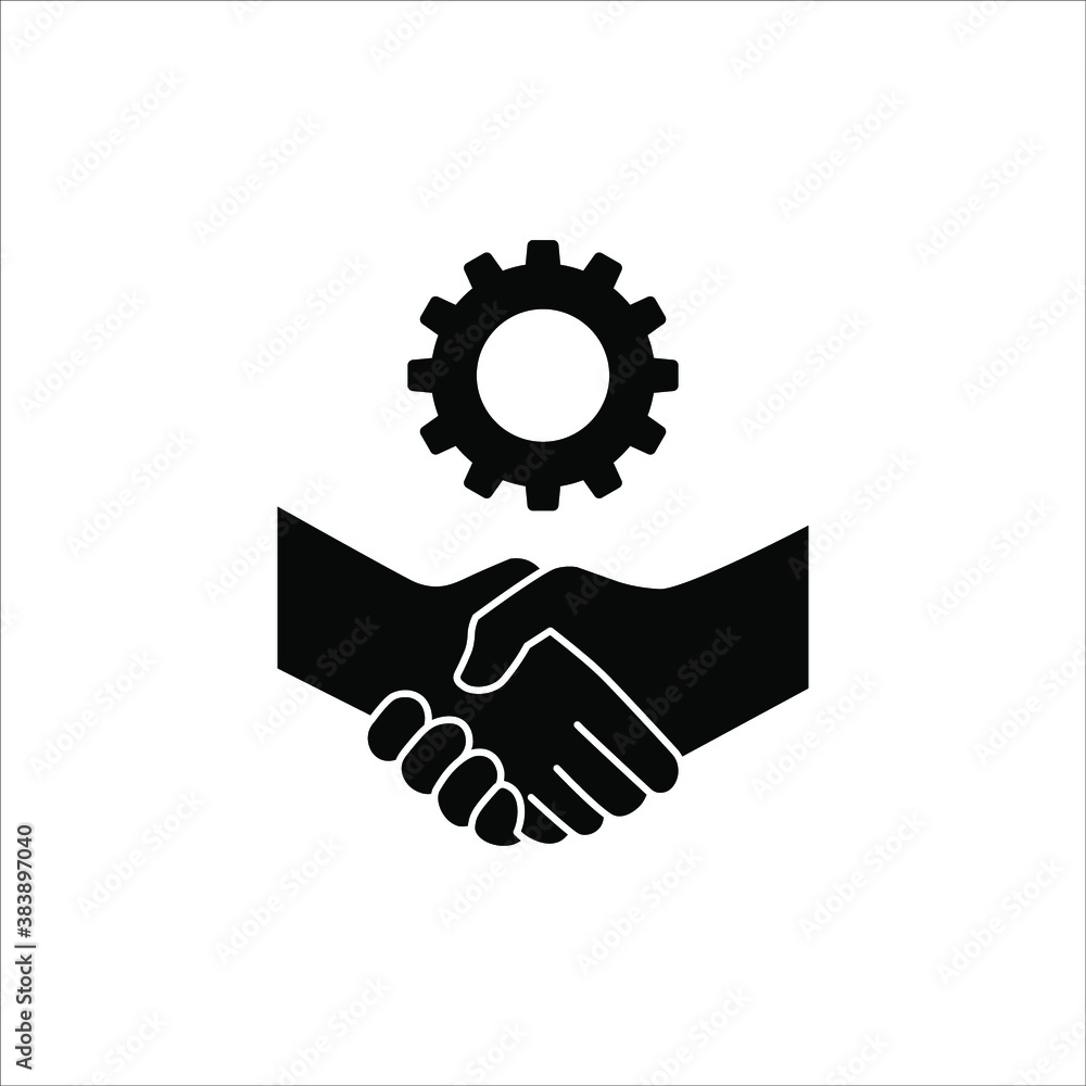 Handshake icon - Two hands together. Heart symbol vector illustration. editable icon Handshake icon - Two hands together. Heart symbol vector illustration. editable icon