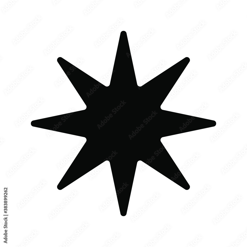 Black and white star icon with a different flat star style, vector illustration. eps 10 Black and white star icon with a different flat star style, vector illustration. eps 10