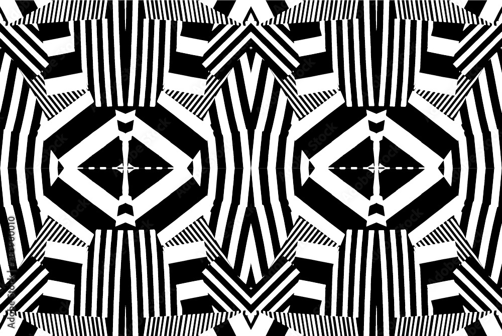 Naklejka premium Vector striped pattern. Grunge black-white background.