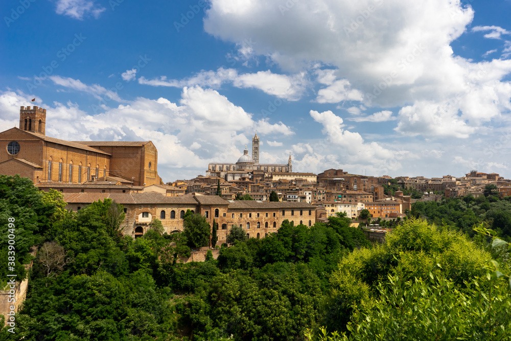 Panoramic view of Siena Italy
