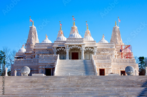 Hindu Mandir Temple made of Marble photo