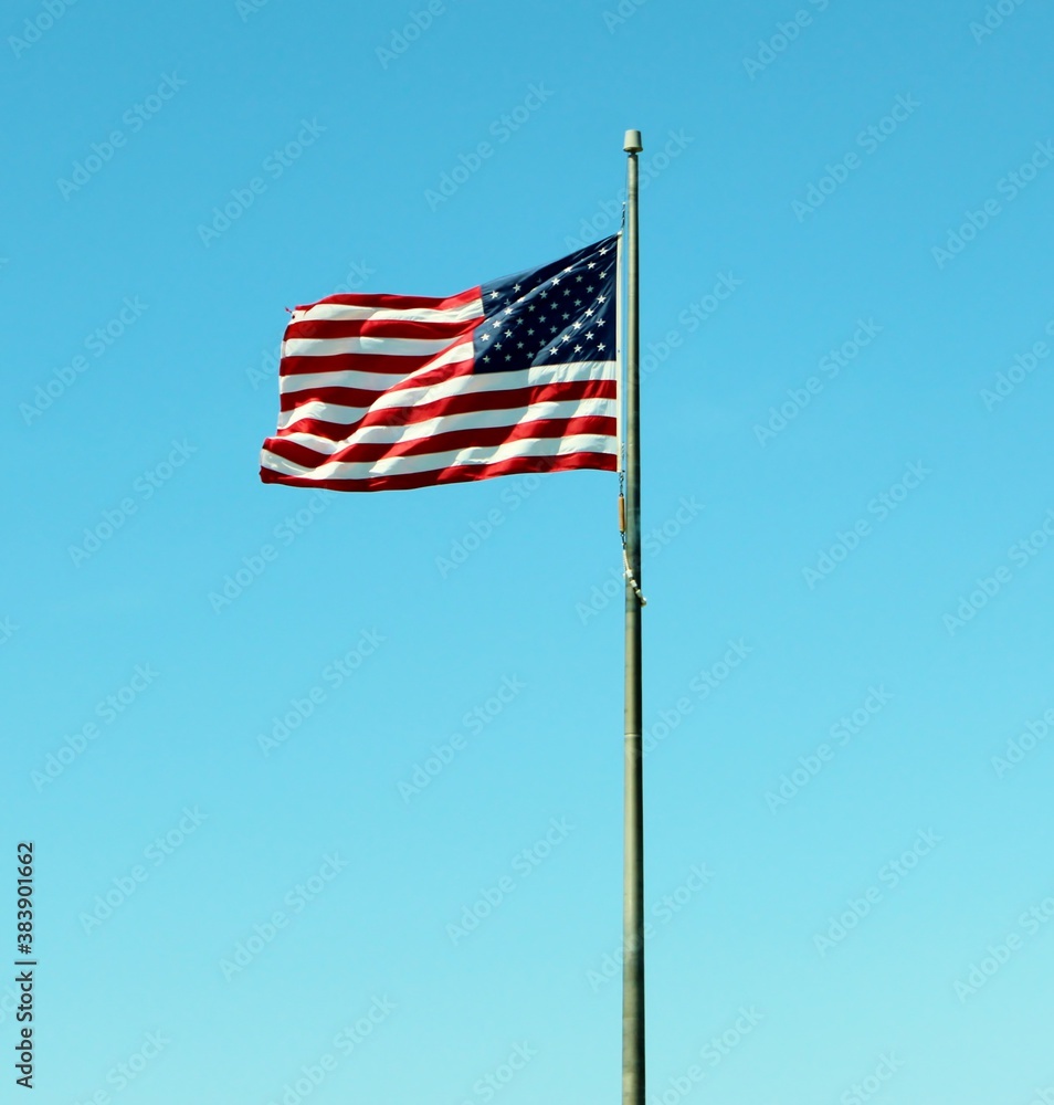 american flag flying
