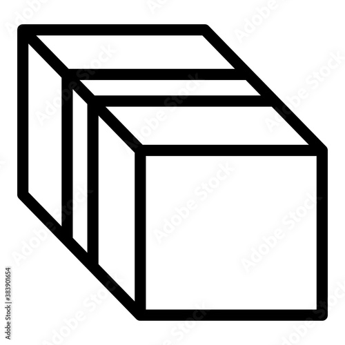 Export box icon. Outline export box vector icon for web design isolated on white background