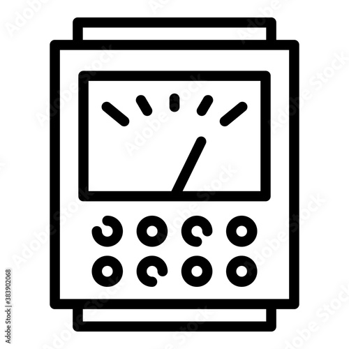 Equipment voltage regulator icon. Outline equipment voltage regulator vector icon for web design isolated on white background
