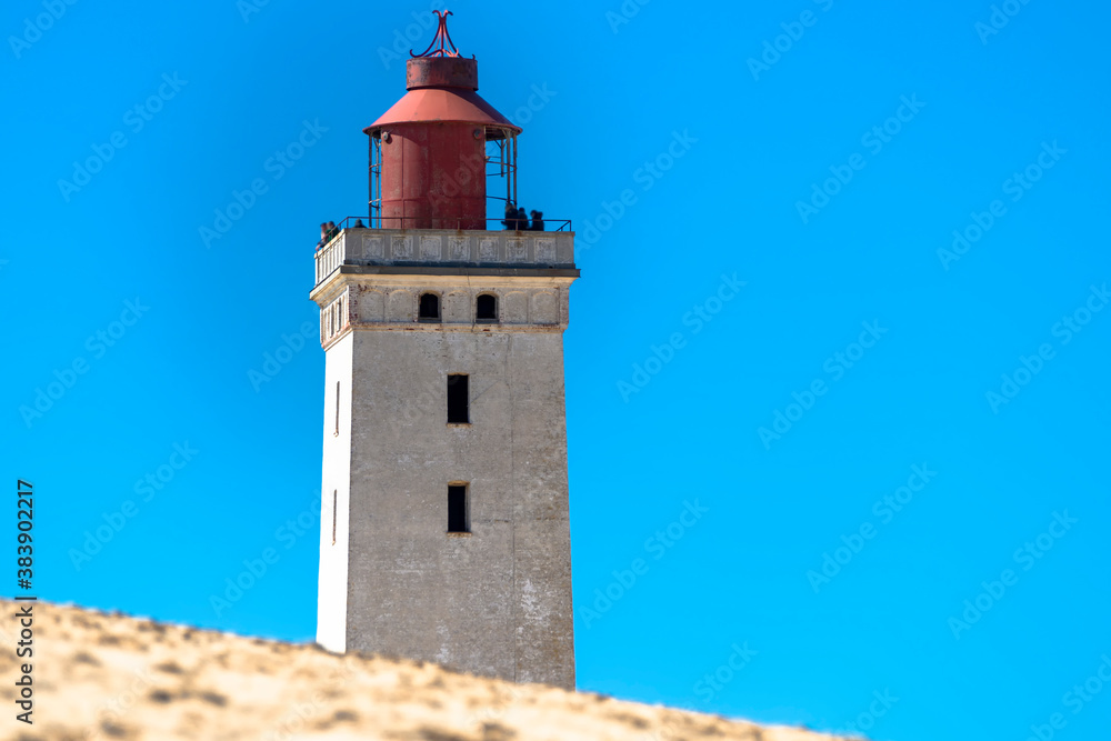 The lighthouse Rubjerg Knude on the north sea coast in Denmark