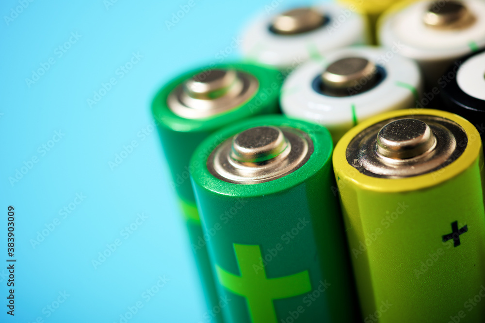 Small batteries close-up Small batteries close-up